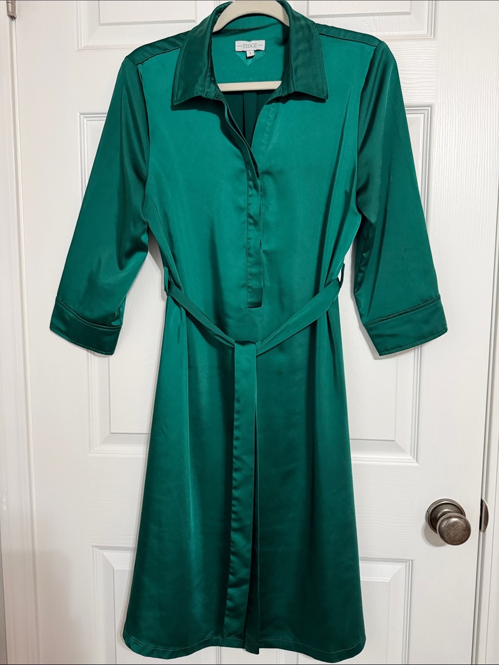 Sedge Emerald Green Dress with Belt